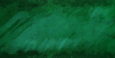 background showcases a rich, emerald green textured surface with an elegant Islamic geometric pattern subtly embedded into the composition photo