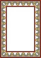 square Assyrian color ornament. Rectangle, border, frame of Mesopatamia. Pattern of the ancient East. vector