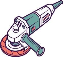 Heavy Duty Angle Grinder in Action Available on EPS File vector