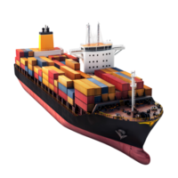 a large container ship on a transparent background png