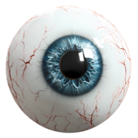 an eye with a blue iris on a transparent background png