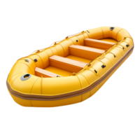 an inflatable boat on a transparent background png