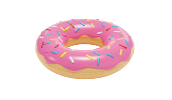 pink donut float . inflatable pink donut pool float isolated. Inflatable pink donut float for summer fun and pool party themes png