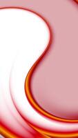 A red and white abstract background with a curved wave video