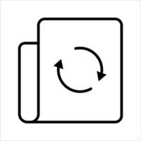 Update document Icon. set. Symbol isolated white background. illustration. color editable. vector