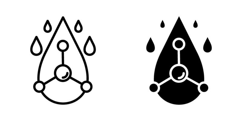 Hyaluronic acid Icon set. Symbol isolated white background. illustration. color editable.