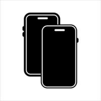 Phone duplicate Icon Symbol isolated white background. illustration. color editable. vector