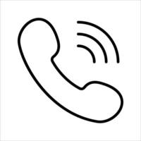 call Icon Symbol isolated white background. illustration. color editable. vector