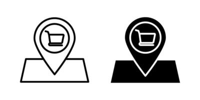 Store location Icon , set. Symbol isolated white background. illustration. color .editable. vector