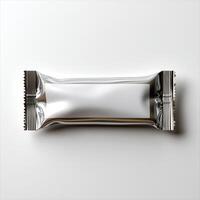 vacuum sealed package in white background with space for text for commercial use photo