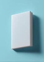 white book cover minimalistic design empty and blank in neutral background photo