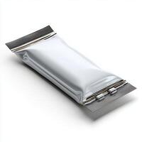 vacuum sealed package in white background with space for text for commercial photo