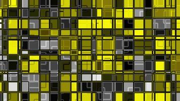 Modern abstract design featuring yellow and black rectangles in a grid layout video