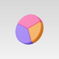 A colorful, abstract, threepart geometric shape on a minimalist background. vector