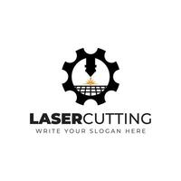 Laser cutting logo template vector