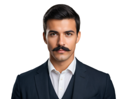 A man with a moustache and a suit png