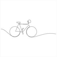 Bicycle continuous oneline art drawing illustration vector