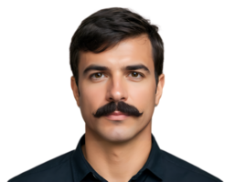 A man with a mustache on his face png