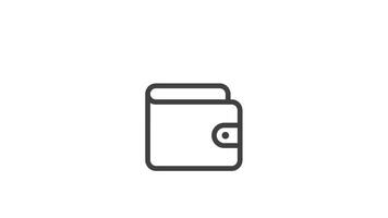 Animated wallet with money and a gear symbolizing financial security video