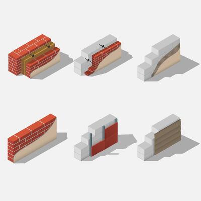building brick wall layers