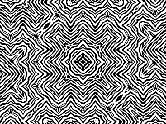 Black-White Stripes Lines Motifs Pattern Inspired by Zebra. Decoration for Interior, Carpet, Textile, Tile, Paper, Wrapping, Wallpaper, Etc. Flat Editable