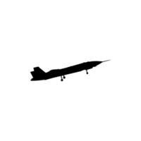 Silhouette of the Turkiye Jet Fighter, Fighter aircraft are military aircraft designed primarily for air-to-air combat. Flat and Editable vector