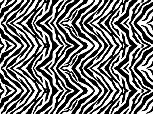 Black-White Stripes Lines Motifs Pattern Inspired by Zebra. Color Editable