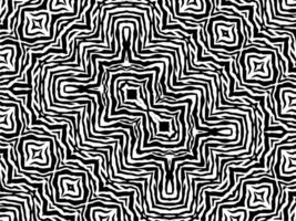 Black-White Stripes Lines Motifs Pattern Inspired by Zebra. Flat Style Editable vector