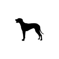 Dog Silhouette, can use for Logo, Art Illustration, Apps, Pictogram, Website, or Graphic Design Element. Flat and BW Style vector
