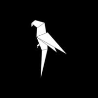Macaw, Ara, Parrot Shape Inspired by Origami Form, can use for Logo, Pictogram, Bird Figure, Website, Apps, etc. Editable vector