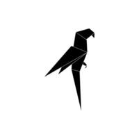 Pair of the Macaw, Ara, Parrot Shape Inspired by Origami Form, can use for Logo, Pictogram, Bird Figure, Website, Apps, etc. Color Editable vector