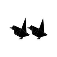 Pair of the Finches, Goldfinch Shape Inspired by Origami Form, can use for Logo, Pictogram, Bird Figure, Website, Apps, etc vector