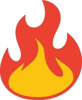 Bold Flame Icon Dynamic Fire Symbol for Digital Graphics vector