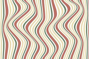 simple abstract brown cream green color vertical wavy line pattern warped and wavy striped pattern with a retro color scheme vector