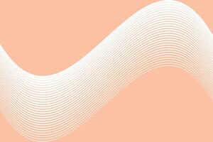 simple abstract light white color horizontal wavy line pattern cream background abstract wave of white lines on a peach background vector