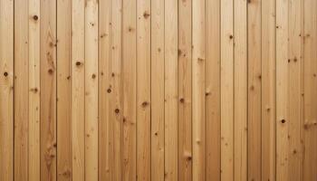 Natural wood wall with evenly spaced vertical panels. photo