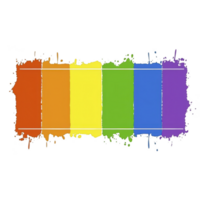 uma vibrante arco Iris colori pintura Espirrar formulários horizontal listra padrão, simbolizando diversidade e inclusão. cores transição suavemente a partir de vermelho para roxo, criando animado e expressivo Projeto png