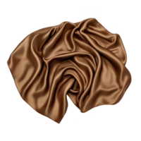 A luxurious, crumpled brown silk fabric with smooth, shiny texture creates elegant and sophisticated appearance. rich color and soft folds evoke sense of warmth and comfort png