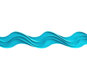 A series of smooth, flowing blue waves create dynamic and modern design element, perfect for backgrounds or decorative purposes. layered curves add depth and movement to composition png