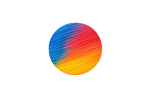 uma vibrante circular Projeto características gradiente do azul, vermelho, e amarelo matizes com texturizado padrão, criando dinâmico e colorida visual efeito png