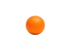 A vibrant orange fruit with smooth, textured surface is centered against plain background, showcasing its bright color and round shape png