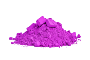 A vibrant pile of purple pigment powder with solid chunks on top, isolated on transparency background. bright color and texture make it ideal for art and design projects png
