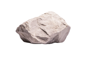 A large, rough gray rock with textured surface, isolated on transparency background, showcasing its natural shape and rugged appearance png