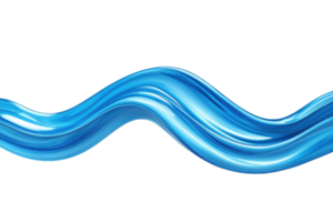 A dynamic, flowing blue wave pattern on transparency background, showcasing fluidity and movement. abstract design evokes sense of calm and energy simultaneously png