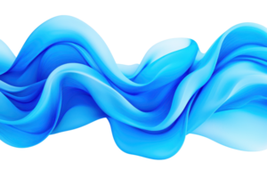 A flowing abstract blue wave pattern creates sense of movement and fluidity, with smooth curves and gradients blending seamlessly. design evokes calming and serene atmosphere png