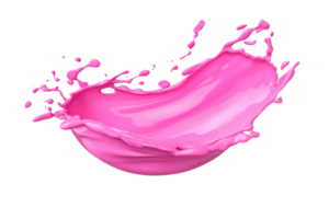 A vibrant splash of pink liquid forms dynamic, curved shape against transparency background, capturing motion and fluidity png
