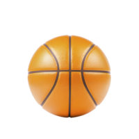 A realistic orange basketball with textured surface and black lines, isolated on transparency background, perfect for sports themed designs or educational materials png