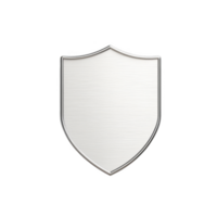 A sleek silver shield with smooth, reflective surface, symbolizing protection and security. minimalist design emphasizes strength and durability, ideal for representing safety concepts png