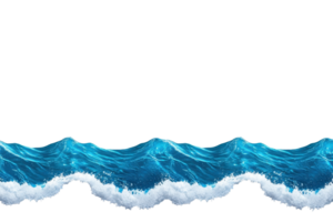 A seamless pattern of vibrant blue ocean waves with white foam, creating dynamic and refreshing design. waves appear lively and energetic, perfect for aquatic themed projects png