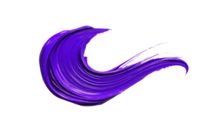 A vibrant purple paint stroke with dynamic curves and smooth texture on transparent background. brushstroke creates sense of movement and artistic expression png